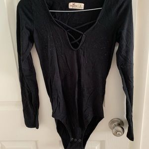 Black long sleeve bodysuit